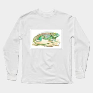 Iguana illustration Long Sleeve T-Shirt